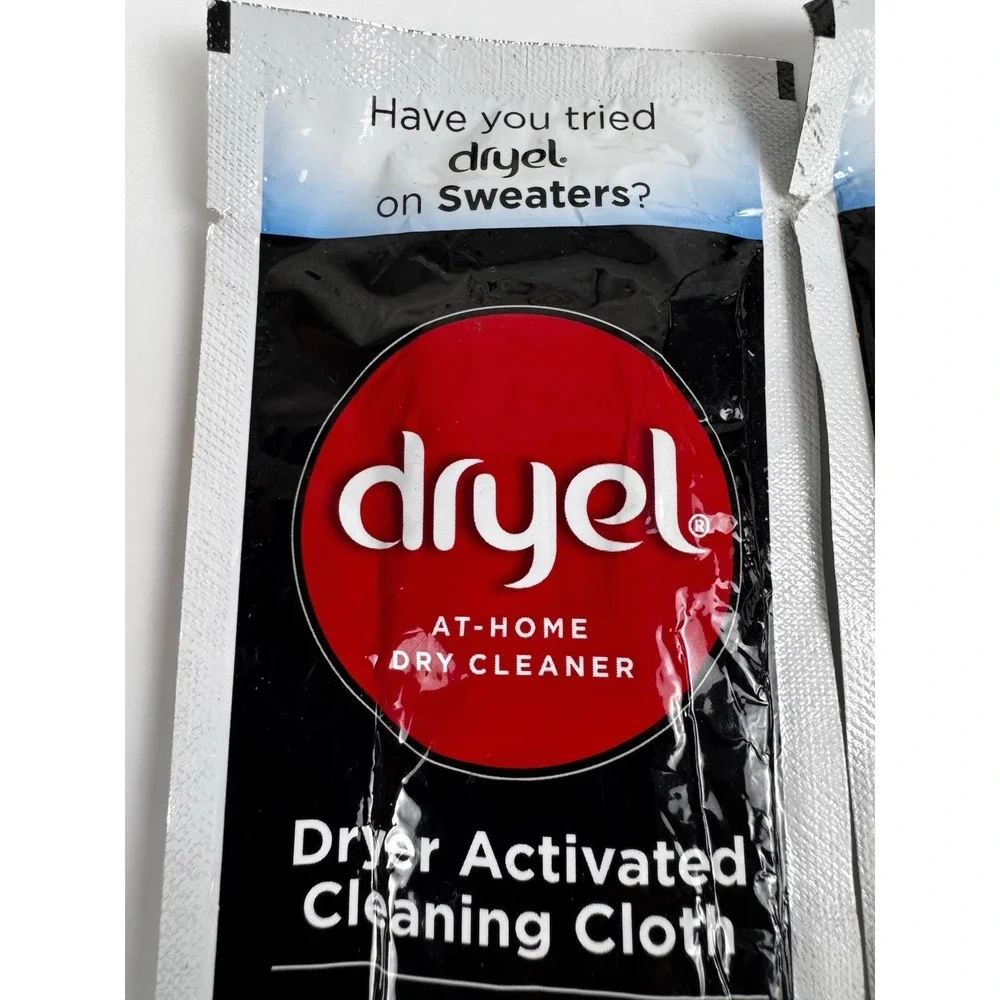 New Lot Of 2 Dryel At-Home‎ Dry Cleaner Dryer Activated Cleaning Cloths